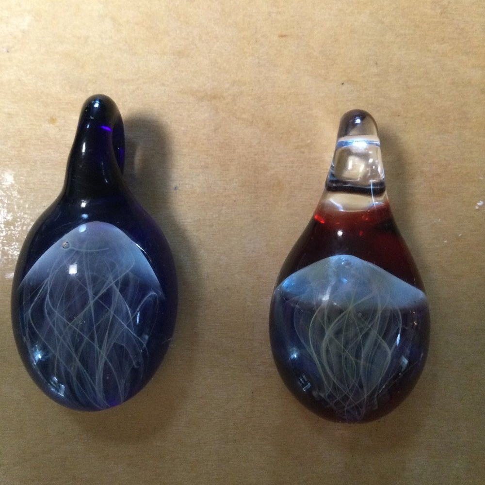 Glass Necklace Pendant,lot of 7 - Picture 3 of 7